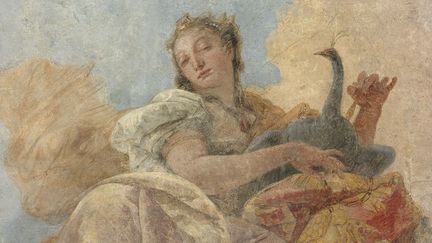 Giambattista Tiepolo, Junon au milieu des nuées, fresque détachée et montée sur parquetage en bois, vers 1735  (© 2020 Musée du Louvre - Herve Lewandowski)