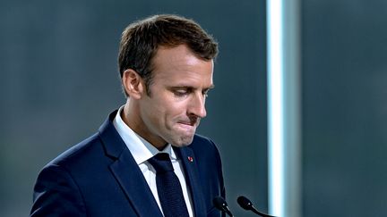 Emmanuel Macron lors d'une visite officielle au Canada avant le sommet du G7, le 7 juin 2018. (DAVID HIMBERT / HANS LUCAS / AFP)