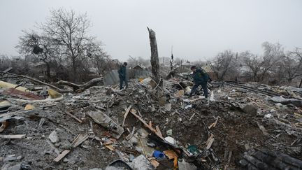 Des destructions à Yasinovataya, en Ukraine, le 15 décembre 2023. (AFP)