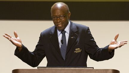 Jack Warner, l'ancien vice-pr&eacute;sident de la Fifa, le 27 avril 2011 &agrave; Carthag&egrave;ne (Espagne). (LUIS ACOSTA / AFP)