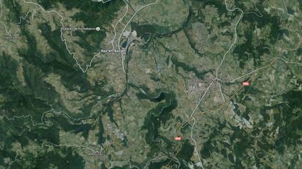 L'accident mortel s'est produit pr&egrave;s de Bas-en-Basset (Haute-Loire), situ&eacute; au sud-ouest de Saint-Etienne, le 13 juin 2015.&nbsp; ( GOOGLE MAPS / FRANCETV INFO )