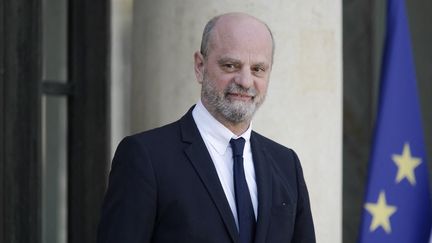 Jean-Michel Blanquer, alors ministre de l'Education nationale, le 23 mars 2022 au palais de l'Elysée. (DANIEL PIER / NURPHOTO / AFP)