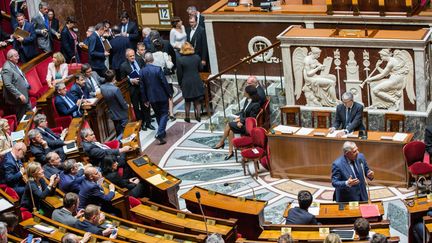 Paris, le 12 juin 2018. Explication de vote et vote solennel du projet de loi ELAN à l'Assemblée Nationale (MAXPPP)