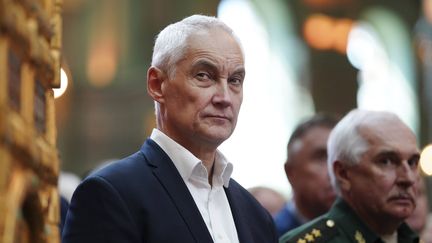 Le ministre de la Défense russe, Andreï Belooussov, le 26 mai 2024 à Moscou. (IGOR PALKIN/AP/SIPA)