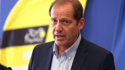 Le directeur du Tour de France, Christian Prudhomme, le 19 août 2020. (VALERY HACHE / AFP)