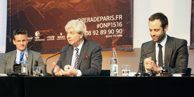 Philippe Jordan, Stéphane Lissner et Benjamin Millepied
 (Sophie Jouve/Culturebox)