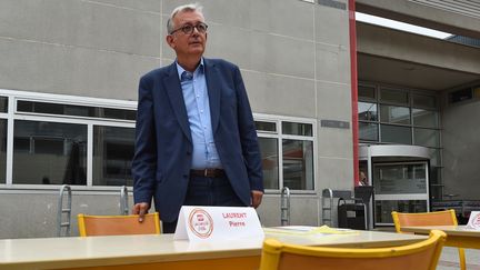 Le secrétaire national du Parti communiste français, Pierre Laurent, le 25 août 2018 à Angers, lors de l'université d'été du parti. (JEAN-FRANCOIS MONIER / AFP)