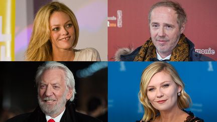 &nbsp; (De gauche à droite en haut : Vanessa Paradis, Arnaud Desplechin. En bas : Donald Sutherland et Kirsten Dunst  © MaxPPP)