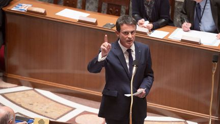 &nbsp; ("Ce mot chienlit" est "dangereux", a déclaré Manuel Valls devant l'Assemblée  © MaxPPP)