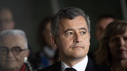 The Minister of the Interior, Gérald Darmanin, in Rennes, February 12, 2024. (ESTELLE RUIZ / HANS LUCAS / AFP)