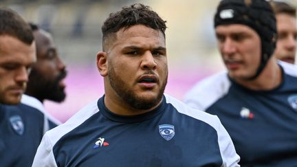 Le rugbyman Mohamed Haouas avant un match à Montpellier (Hérault), le 27 novembre 2021. (PASCAL GUYOT / AFP)