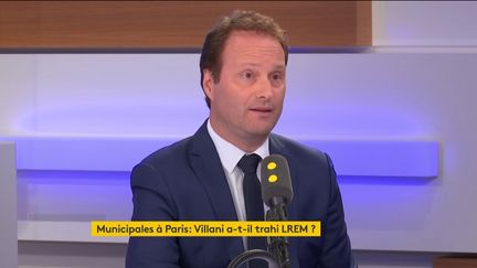 Sylvain Maillard, député LREM de Paris, porte-parole de la campagne de Benjamin Griveaux, le 6 septembre 2019 sur franceinfo. (FRANCEINFO / RADIOFRANCE)