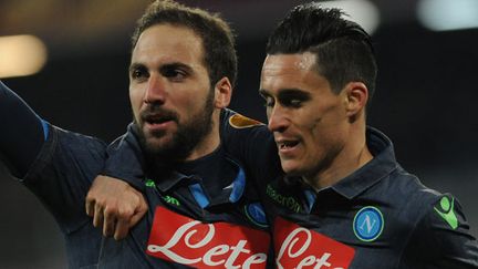 Gonzalo Higuain et José Callejon, les deux joueurs de Naples