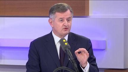 Augustin de Romanet, président-directeur général du groupe ADP depuis le 29 novembre 2012.&nbsp;Ici sur&nbsp;franceinfo le mardi 11 février 2020. (FRANCEINFO / RADIOFRANCE)