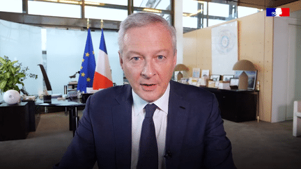 Le ministre de l'Economie, Bruno Le Maire, dans une vidéo partagée sur les réseaux sociaux, le 8 janvier 2023. (BRUNO LE MAIRE / TWITER)