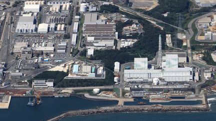 Aerial view of the facilities for releasing treated water from the Fukushima power plant (Japan), August 24, 2023. (TAKUYA MATSUMOTO / YOMIURI / AFP)