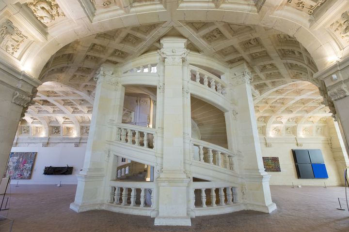 Le grand escalier à double révolution du Château de Chambord, attribué à Léonard de Vinci (ESCUDERO PATRICK / HEMIS.FR / HEMIS.FR)