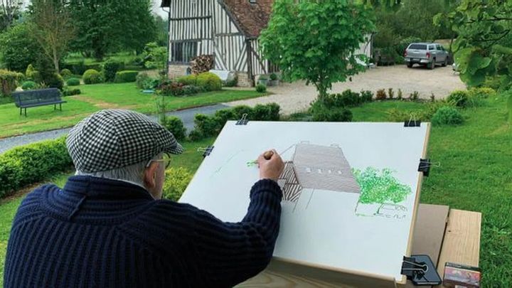 Le peintre David Hockney chez lui en Normandie&nbsp; (France 3 Normandie)