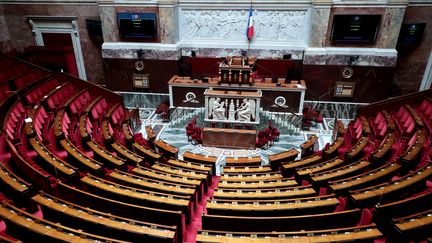 L'hémicycle de l'Assemblée nationale le 19 mai 2020. (CHRISTOPHE PETIT TESSON / EPA POOL)