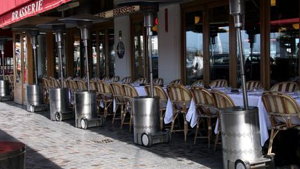 Une terrasse chauffée à Trouville (Calvados). Photo d'illustration. (MAXPPP)