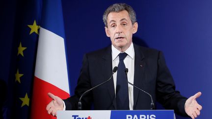 Nicolas Sarkozy, le 20 novembre 2016 à Paris, après son élimination au premier tour de la primaire de la droite (AFP)