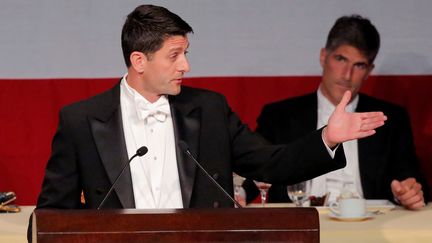 Paul Ryan lors du dîner de la fondation Alfred E. Smith, le 19 octobre 2017. (ANDREW KELLY / REUTERS)