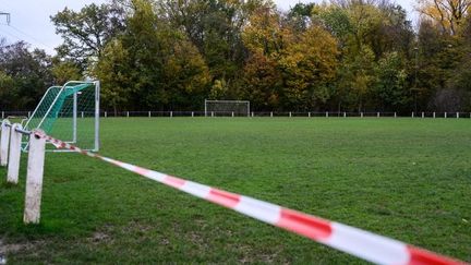 Un terrain d'entraînement à&nbsp;Durlach, en Allemagne, le 1er novembre 2020.&nbsp; (HELGE PRANG / GES-SPORTFOTO / AFP)