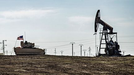 L'armée américaine à&nbsp;Al-Malikiyah en Syrie, le 2 février 2021. (DELIL SOULEIMAN / AFP)