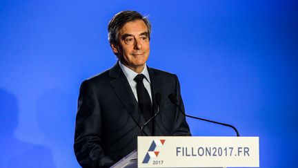 François Fillon, lors de sa conférence de presse mercredi 1er mars.&nbsp; (CITIZENSIDE/SADAK SOUICI / CITIZENSIDE)