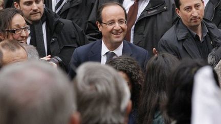 François Hollande à Albi (17 avril 2012) (PATRICK KOVARIK / AFP)