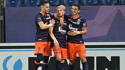 Florent Mollet a ouvert le score pour Montpellier face à Nice, dimanche 7 novembre.&nbsp; (PASCAL GUYOT / AFP)