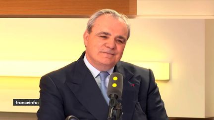 Jean-Louis Chaussade, directeur général de Suez, le 17 mai 2018. (RADIO FRANCE / FRANCEINFO)