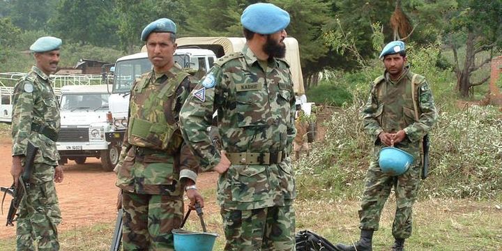 Des Casques bleus pakistanais en Ituri, dans l'est du Congo (en 2004). (Thierry Vircoulon)