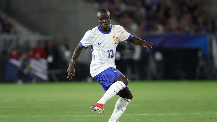 N'Golo Kanté during the France-Canada friendly match, played at Matmut Atlantique in Bordeaux, June 9, 2024. (ROMAIN PERROCHEAU / AFP)