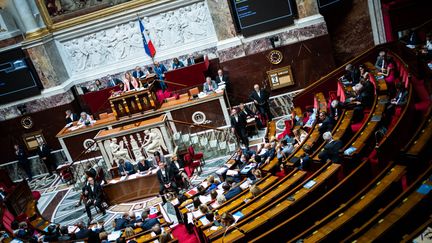 Une séance publique de questions au gouvernement à l'Assemblée nationale, le 2 août 2022. (XOSE BOUZAS / HANS LUCAS / AFP)