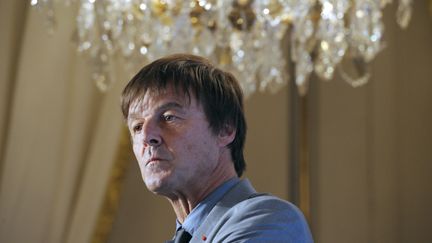 L'écologiste Nicolas Hulot participe à une conférence de presse à l'Elysée, le 6 décembre 2013. (ALAIN JOCARD / AFP)