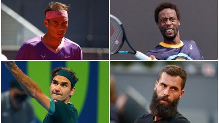 Rafael Nadal, Gaël Monfils, Roger Federer et Benoît Paire ont tous profité du gel des classements.&nbsp; (AFP)