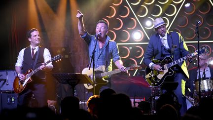 Bruce Springsteen en concert pour la réouverture du Asbury Lanes d'Asbury Park, dans le New Jersey, le 18 juin 2018. (KEVIN MAZUR / GETTY IMAGES NORTH AMERICA)