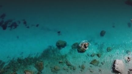 Les équipes du 13 Heures de France 2 vous font découvrir les plages les plus secrètes de la planète. Direction la Sardaigne dans la crique de la Cala Goloritzé. Ses eaux sont considérées par certains comme les plus belles de la Méditerranée.&nbsp; (CAPTURE ECRAN FRANCE 2)