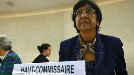 &nbsp; (Navi Pillay, la Haut-commissaire de l'ONU aux droits de l'Homme, aujourd'hui à Genève © REUTERS/Denis Balibouse)