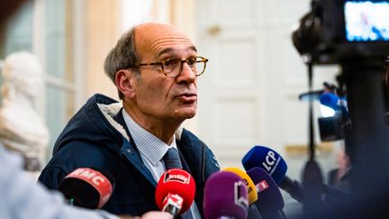 Eric Woerth, député Renaissance de l'Oise, à l'Assemblée nationale, à Paris, le 17 février 2023. (AMAURY CORNU / HANS LUCAS / AFP)