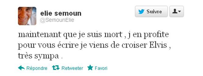 Le Tweet d&#039;Elie Semoun...
 (Elie Semoun)