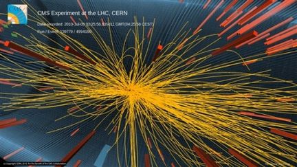 Image de collision proton-proton à ultra haute vitesse. (Cern)