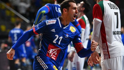 Michaël Gigou a été l'homme du match pour les Bleus face à la Hongrie, mondiaux de handball 2021, Egypte (ANNE-CHRISTINE POUJOULAT / POOL)