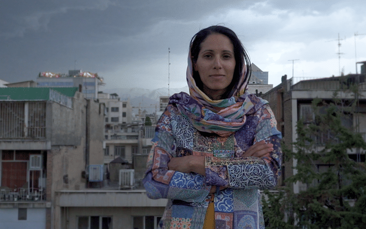 Nasim Eshqi, professional rock climber, here in Tehran in the film "Climbing Iran", which recounts his journey.  (CLIMBING IRAN)