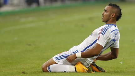 Le joueur de l'OM Dimitri Payet c&eacute;l&egrave;bre son but face &agrave; Saint-Etienne, dimanche 28 septembre &agrave; Marseille (Bouches-du-Rh&ocirc;ne). (PHILIPPE LAURENSON / BLUEPIX)