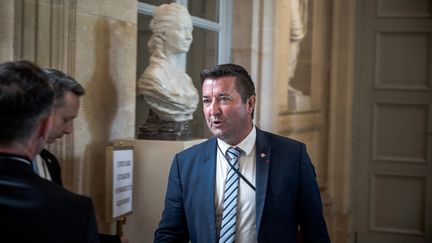 Le député Renaissance, Karl Olive, à l'Assemblée nationale, le 6 juillet 2022. (ARTHUR NICHOLAS ORCHARD / HANS LUCAS / AFP)