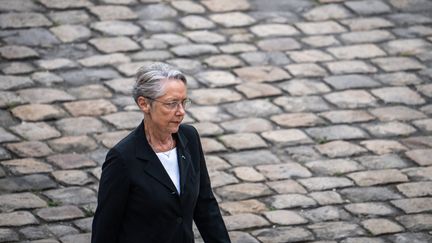 La Première ministre Elisabeth Borne, août 2023. (XOSE BOUZAS / HANS LUCAS)