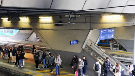 Voyageurs à la gare de Perrache à Lyon le 26/05/2023. Photo d'illustration. (RADIOFRANCE - Philippe Modol)