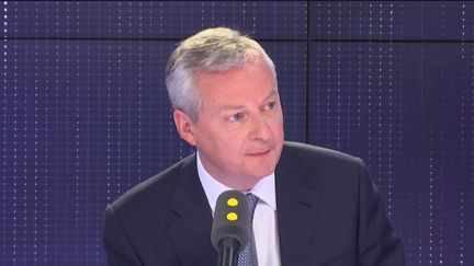 Bruno Le Maire, ministre de l'Économie et des Finances, dans les studios de franceinfo, le 9 avril 2019. (FRANCEINFO / RADIOFRANCE)